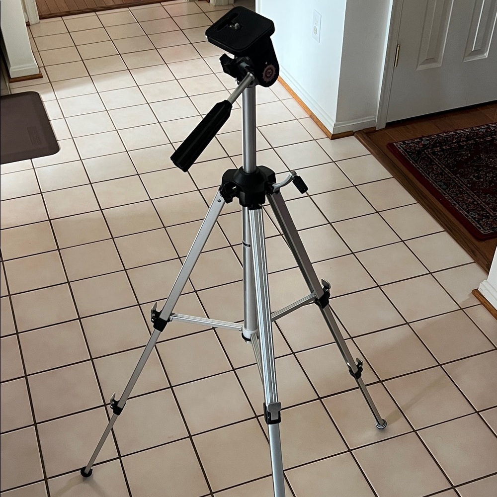 Silver Camera Tripod
